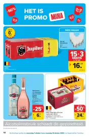 Carrefour folder Pagina 10: Krat bier Stella Artois en Jupiler €24,68, Aperitieven en schuimwijn met of zonder alcohol €6,14