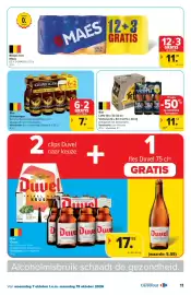 Carrefour folder Pagina 11: Bier Grimbergen €7,14, Bier Leffe en Victoria €11,53