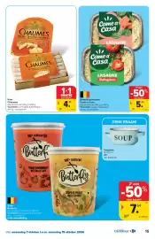 Carrefour folder Pagina 15: Lasagne €5,99, Kaas Chaumes €4,49