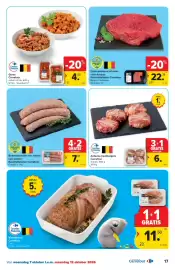Carrefour folder Pagina 17: Ardense hamburgers Carrefour €6,00, Chateaubriand of vlees voor fondue €22,39