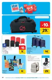 Carrefour folder Pagina 32: Underseat reistas €29,99, Bagagelabel verschillende modellen €0,99
