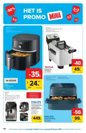Carrefour folder Pagina 34: Philips airfryer na156/60 €99,00, Airfryer HAF6L1750-26 €24,99