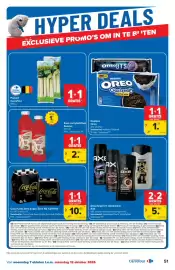 Carrefour folder Pagina 51: Koekjes Oreo €1,77, Douchegel en deodorant Axe €5,86