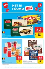 Carrefour folder Pagina 6: Gezonde repen Nakd en Trek €6,58, Koekjes Delacre €6,18