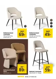 Xenos folder week 41 Pagina 19: Eetkamerstoel Leonardo €49,00, Barkruk Leonardo €59,00