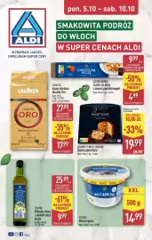ALDI gazetka tydzień 41 Strona 1: Ciasto na pizzę €4,99, CUCINA Włoska oliwa z oliwek extra virgin €25,99