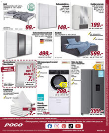 Poco Prospekt woche 41 Seite 24: Boxbett grau €599,00, Schwebetüren-schrank €149,00