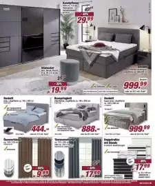 Poco Prospekt woche 41 Seite 9: Boxbett taupe-grau €999,99, Boxspringbett silberfarbig €888,00