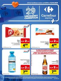 Carrefour Express gazetka tydzień 41 Strona 2: Napój funkcjonalny Oshee €7,00, Kanapka mleczna Kinder €4,00