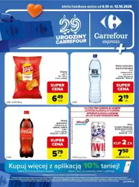 Carrefour Express gazetka tydzień 41 Strona 1: Napój gazowany Coca-Cola €5,79, Woda mineralna niegazowana Nałęczowianka €2,19