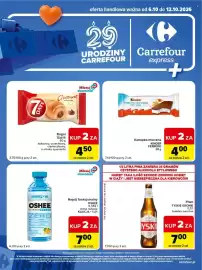 Carrefour Express gazetka tydzień 41 Strona 2: Napój funkcjonalny Oshee €7,00, Kanapka mleczna Kinder €4,00