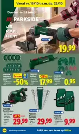 Lidl folder week 42 Pagina 26: Parkside ringsteeksleutelset €29,99, Handcirkelzaag €29,99