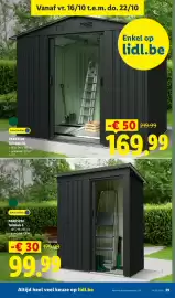 Lidl folder week 42 Pagina 29: Parkside tuinhuis xl €169,99, Tuinhuis S €99,99
