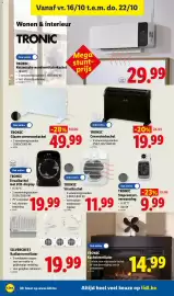 Lidl folder week 42 Pagina 30: Tronic straalkachel €11,99, Tronic glazen convectorkachel €49,99