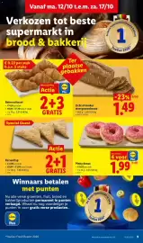 Lidl folder week 42 Pagina 9: Pinky donut €1,99, Kersenflap €1,98