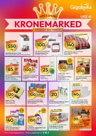 Gigaboks kundeavis uke 41 Side 1: Ørretporsjoner 4 x 400 g €65,00, Kondensert melk 397 g €100,00