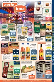 Aktiv Irma Prospekt woche 41 Seite 1: Warsteiner Sortiment €9,99, Dr.Oetker Tradizionale oder Die Ofenfrische Pizza €1,59