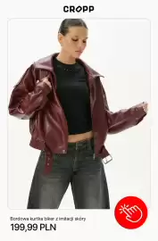 Cropp gazetka Strona 6: Bordowa kurtka biker z imitacji skóry €199,99