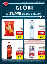 Globi gazetka tydzień 41 Strona 1: Chipsy LAY'S €6,49, Woda mineralna NAŁĘCZOWIANKA €2,19