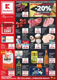 Kaufland leták týden 41 Strana 1: Kuře bez drobů €49,90, Merci čokoláda €29,90