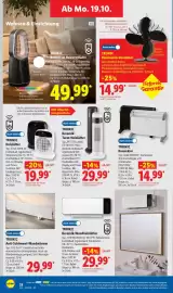 Lidl Prospekt woche 43 Seite 14: TRONIC Keramik-Turm-Heizlüfter €29,99, TRONIC Anti-Schimmel-Wandwärmer €29,99