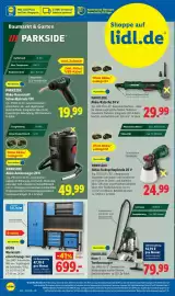 Lidl Prospekt woche 43 Seite 22: PARKSIDE Nass-/Trockensauger €79,99, PARKSIDE Akku-Farbspritzpistole 20 V €24,99