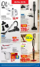 Lidl Prospekt woche 43 Seite 31: SILVERCREST Staubsauger €49,99, VILEDA Dampfmopp €49,99