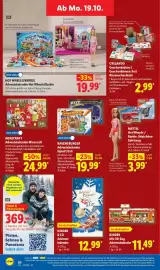 Lidl Prospekt woche 43 Seite 6: KINDER & CO Adventskalender €12,99, RAVENSBURGER Adventskalender tiptoi®/Exit €19,99