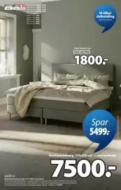 JYSK kundeavis Side 7: Kontinentalseng 150x200 cm* + overmadrass €7.500,00, Gavl 150x115 cm €1.800,00