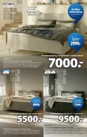 JYSK kundeavis Side 8: Gavl 150x115 cm €1.800,00, TYRIA kontinentalseng grå-23 + FLYA overmadrass €5.500,00