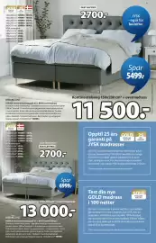 JYSK kundeavis Side 9: HEMLA kontinentalseng grå-23 + VOLA overmadrass €13.000,00, NISA sengegavl €2.700,00