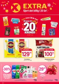 Coop Extra kundeavis uke 41 Side 1: Gilde italienske kjøttboller €100,00, Røde epler €29,90
