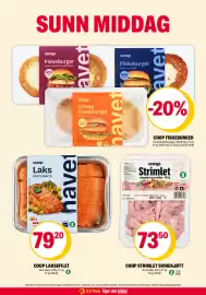 Coop Extra kundeavis uke 41 Side 15: Coop laksefilet €79,20, Coop Strimlet Svinekjøtt €73,50