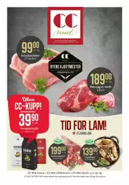 CC Mat kundeavis uke 41 Side 1: Svinekoteletter CC-kvalitet €99,00, Høyrygg av storfe u/ben €189,00
