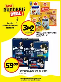 Bunnpris kundeavis uke 41 Side 17: Latz menybokser til katt €59,90, Pedigree produkter