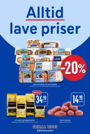 Rema 1000 kundeavis uke 41 Side 1: Kjeldsberg kaffe €34,90, Potet løsvekt €14,90