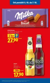 Lidl leták Strana 7: Milka čokoláda 90 g, vybrané druhy €29,90, Frisco míchaný nápoj 330ml, různé druhy €17,90