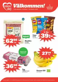 Nära dej reklamblad Sida 1: Chips €39,00, Ägg €36,90
