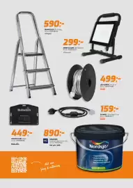 Bolist reklamblad Sida 2: TRAPPSTEGE €590,00, ARBETSLAMPA €299,00