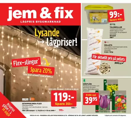 Jem&Fix reklamblad (giltig till och med 19-10)