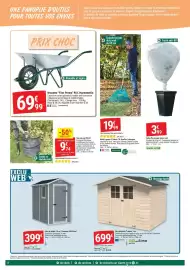 Catalogue Gamm vert page 8: Brouette first prems 90 l haemmerlin €69,99, Abri de jardin lodum 5 m² €699,00