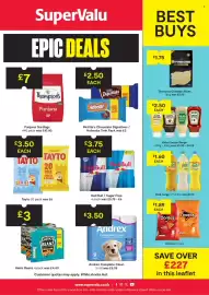 SuperValu leaflet Page 1: Red Bull sugar free €3,75, McVite's Chocolate Digestives / Hobnobs Twin Pack €2,50
