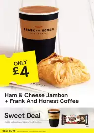 SuperValu leaflet Page 8: Ham & Cheese Jambon + Frank And Honest Coffee €4,00