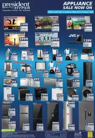 President Hyper catalogue Page 9: Mellerware 4 Slice Grande Press €599,00, JVC QLED TV €6.999,00