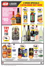 IGA catalogue week 41 Page 2: Hard Rated €48,00, Maker's Mark Bourbon Whiskey or Jack Daniel's Old Number 7 Whiskey €80,00