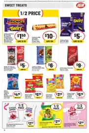 IGA catalogue week 41 Page 15: Allen's Freckles €4,80, Nestlé or Darrell Lea Chocolate Block €5,00