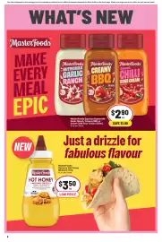 IGA catalogue week 41 Page 9: MasterFoods Squeezezy Buttermilk Garlic Ranch, Creamy BBQ or Sweet Chilli Sour Cream €2,90