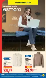 Lidl gazetka Strona 25: Kamizelka damska sherpa Esmara €34,99, Sweter damski z golfem Esmara €34,99
