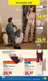 Lidl gazetka Strona 35: Piżama damska z bawełny Esmara €34,99, Piżama męska z bawełną €39,99