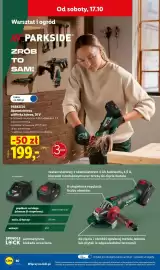 Lidl gazetka Strona 44: Akumulatorowa szlifierka kątowa Parkside €199,00